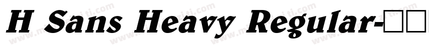 H Sans Heavy Regular字体转换